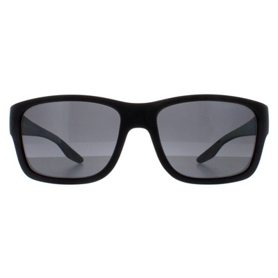 Prada Sport Sunglasses PS01WS UFK07H Gray Rubber Gray Silver Mirror Polarized