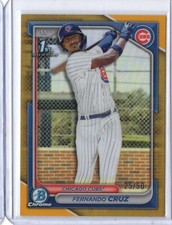 FERNANDO CRUZ 2024 BOWMAN CHROME GOLD REFRACTOR #25/50