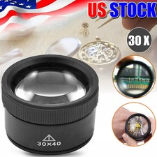 30 X 40 Magnifying Glass Eye Loop Optical Magnifier Jewelry Watch Repair Tool US
