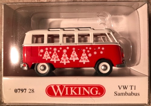 Wiking 1/87 Especial 2021 Volkswagen VW T1 Van Sambabus Navidad Bulli 079728  | Zustand: New