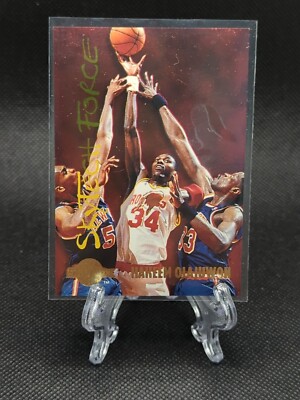 1995-96 Skybox Skytech Force SF19 Hakeem Olajuwon Insert Card