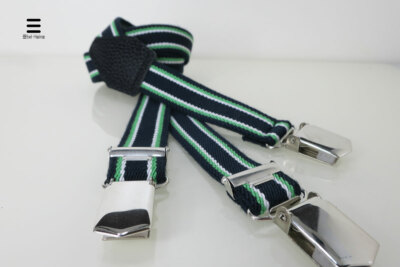 Hosenträger schmal marine/grün - Made in Germany - handgemacht - gute Qualität