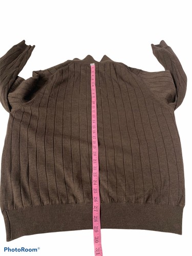 FAIRWAY & GREENE maglione golf lana merino italiano maglione a vento 1/4 zip XL - Foto 9 di 9