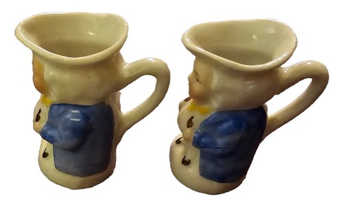 2 Toby Jug Miniatures Female Queen Creamer Hand Painted Staffordshire England - Picture 4 of 8