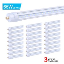25Pack T8 8FT FA8 Single Pin Led Tube Light Bulbs 65W 8Foot Led Shop Light 6000K