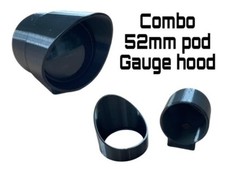 Universal 52mm Single Gauge Pod Hood Mount Dash - Pillar - Column