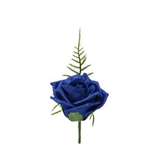 Artificial Wedding Flowers Single Rose Buttonhole in 38 Colours, Groom 