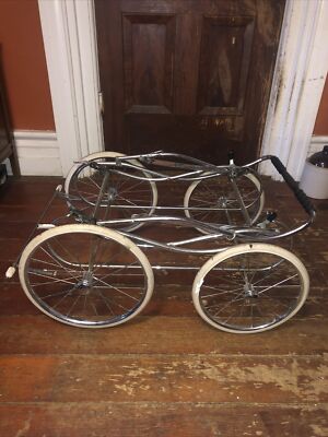 Antique/Vintage: Maroon Corduroy BabyCarriage-Kinderwagen Fahrgestell -  Germany | eBay