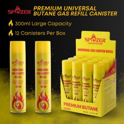 #ad #ad Spozer Refined Butane Lighter Gas Fuel Refill 12 24 Can 300ML 10.14 oZ Canisters $55.99