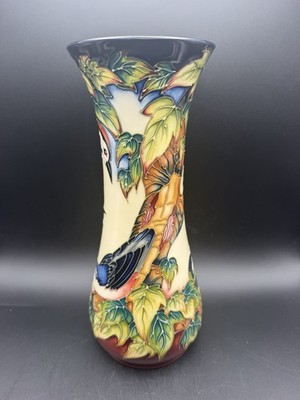 Moorcroft Inglewood Vase Philip Gibson Woodpecker 12.25  2003