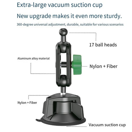 Support Téléphone Voiture avec Ventouse Forte et Angle Réglable 360 Degrés - Photo 2 sur 14