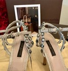Louis Vuitton Crystal Embellished Metallic Heels w/ COA Receipt Box Dust Bags — photo 8