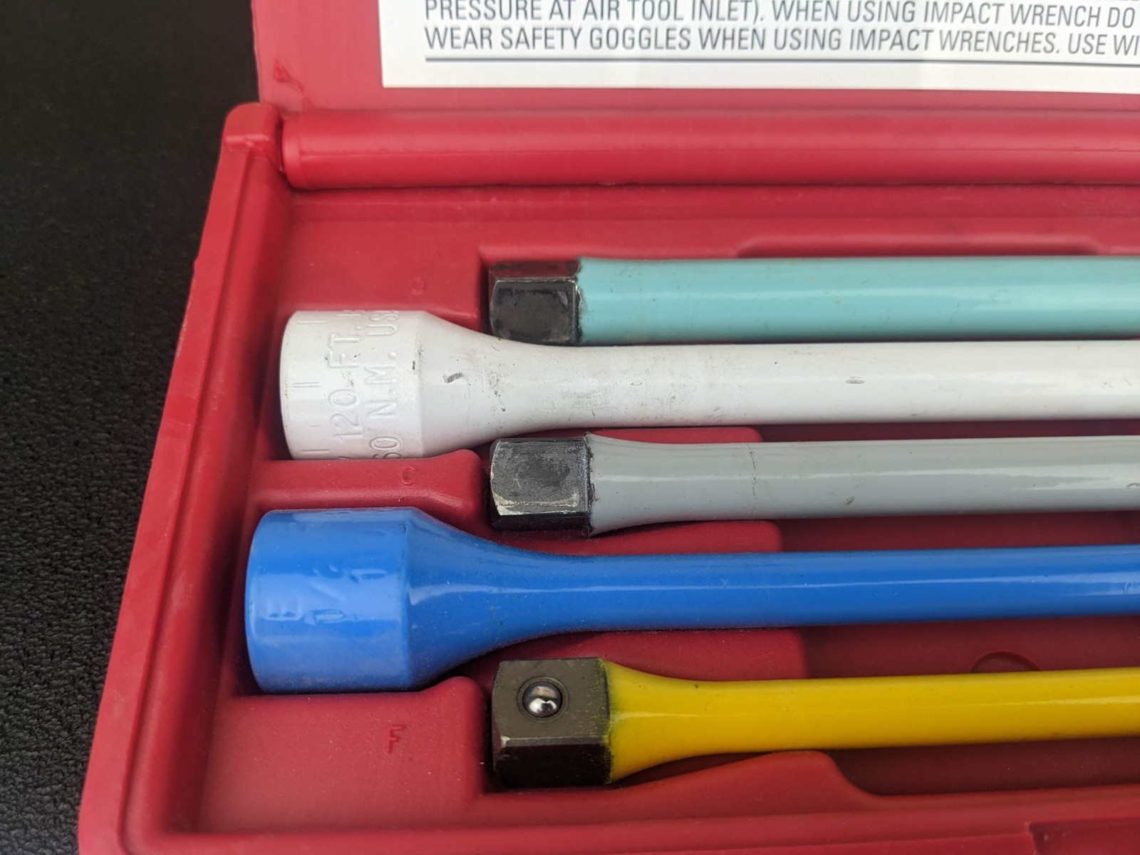 #bm959 Matco Tools WTK5500 5 Piece 1/2in. drive Torque Extension Set