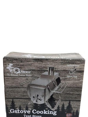 Gstove Stove Unused Tent Portable Wood Stainless Steel Foldable Cook Used