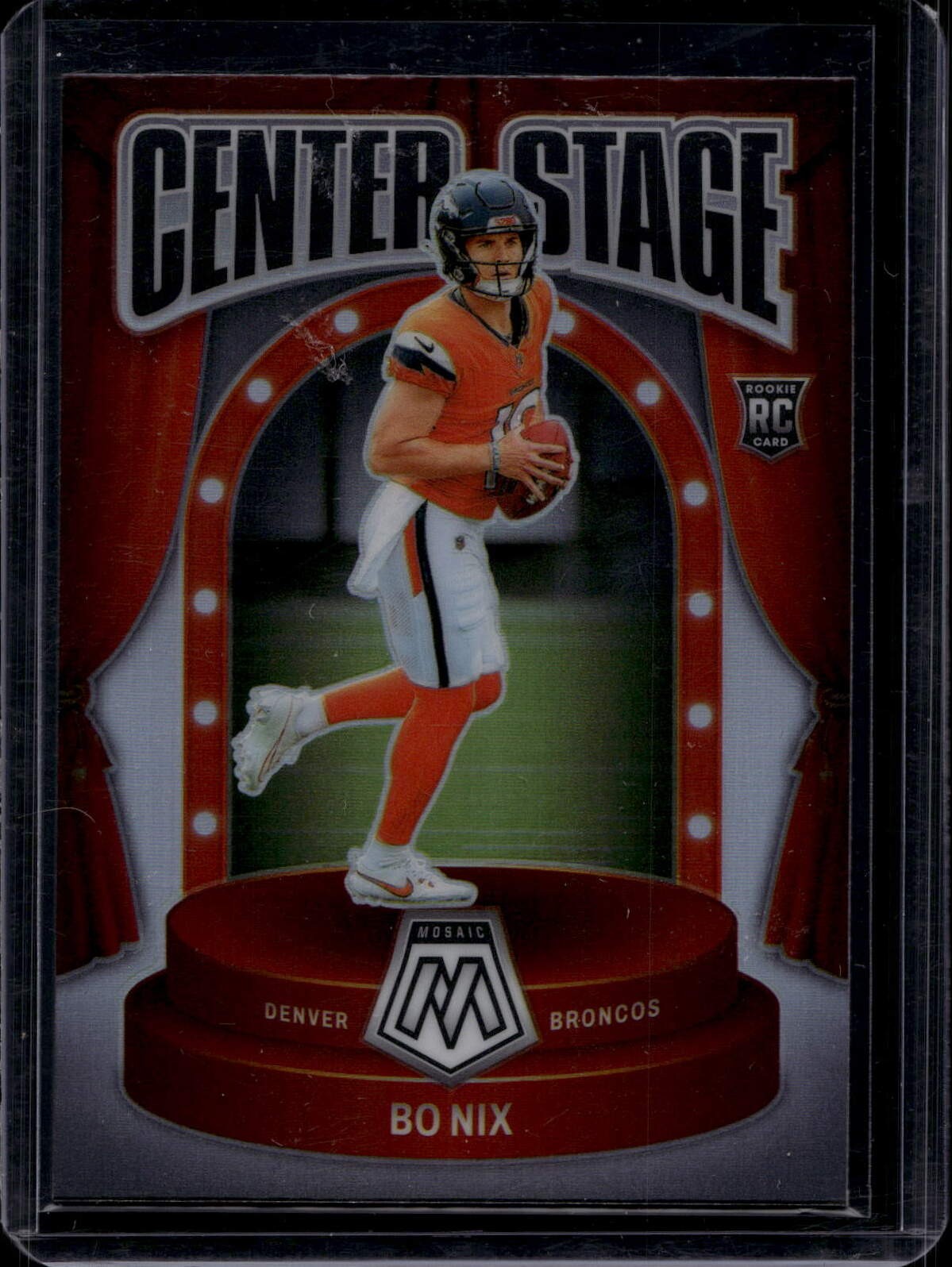 2024 Panini Mosaic #12 Bo Nix Center Stage Silver