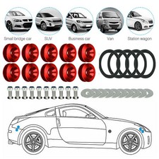 10pcs Aluminum Car Quick Release Fasteners Bumper Trunk Fender Hatch Lids Kit AR