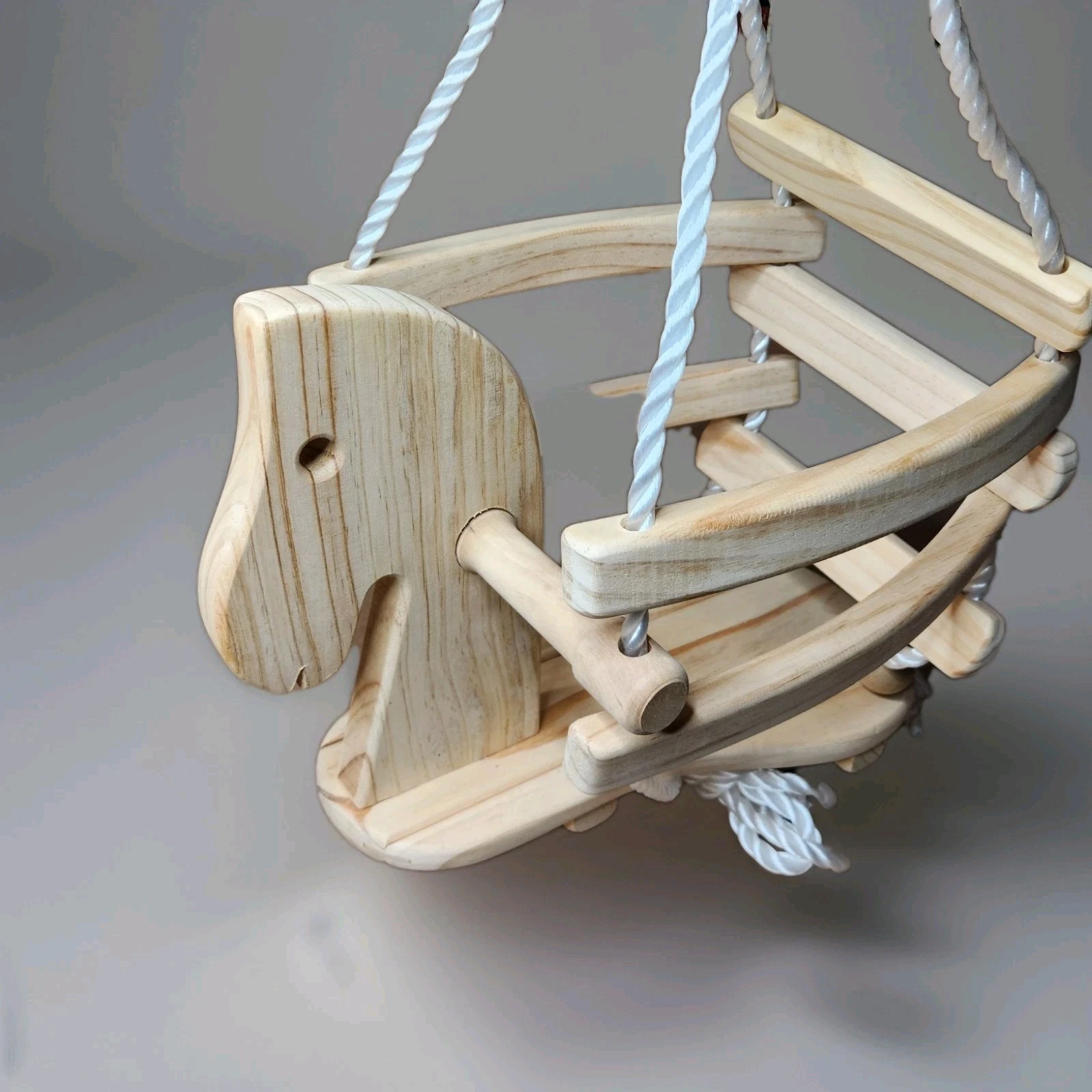 Horse-Shaped Wooden Infant Swing - Safe Toddler Swing for 12-36 Months, 78"
Opens in a new window or
