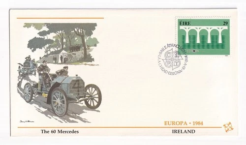 STAMP EUROPA BRIDGE  "IRELAND" "THE 60 MERCEDES" 1984 FIRST DAY COVER