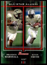 2009 Bowman Draft All-Star Alumni Combos Brandon Marshall/Kevin Smith #AAC7