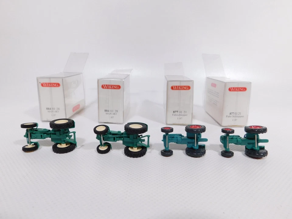 4X Wiking H0 1:87 Tractor 884 MAN 4R3 877 Drive Sweeper Mint Box #DI243-0.5 - Image 3 of 4