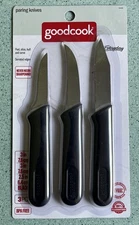 Goodcook 3-Pc Utility Paring Knife Set Kitchen Cutlery Serrated Peel Slice Hull