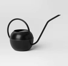 🥥 Threshold 0.4gal Iron Outdoor Watering Can Black🆕AS SHOWN👇