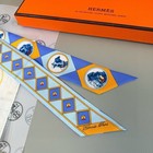 Hermès 100% Silk Printed Scarf Women's Rectangular Ribbon 2*34 in — photo 7