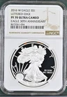 2016 W Proof American Silver Eagle 1 oz Lettered Edge NGC PF70 - A356