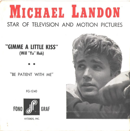MICHAEL LANDON-PICTURE SLEEVE+45-(GIMME A LITTLE KISS)--PS--PIC--SLV