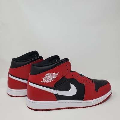 Nike Air Jordan 1 Mid Shoes Black Gym Red White DQ8426-061 Men's