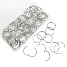 60 PCS Loose Leaf Binder Rings 1-Inch Book Rings, Plated9124
