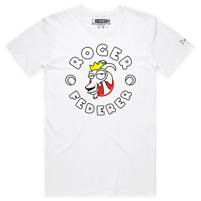 VOICEART Roger Federer The Tennis Goat Sports Graphic Tee with Premium Design