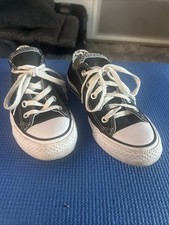 Converse All Star Chuck Taylor Low Top Canvas Black/White Mens 4/Wom 6 M9166