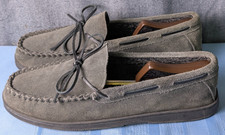 Sperry Top-Sider Men's 11 Moccasin Slippers Leather Gray Suede Shoes WSM1045