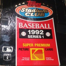 Topps 1992 Stadium Club Series 1 Baseball Super Premium Sealed Box