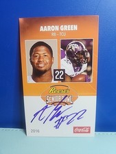 2016 Aaron Green Signed Senior Bowl Rookie Card. rookie card picture