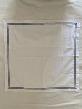 Royal Velvet JC Penney White Euro Pillow Sham Cover 100% Egyptian Cotton Border