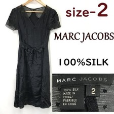 MARC JACOBS Silk Lace Short Sleeve Dress Women’s M Black