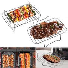 Pipihome 2 St&uuml;ck Luftfritteuse 13,8 &times; 20,2 &times; 8 cm / 5,43 &times; 7,95 &times; 3,15 Zoll, silber