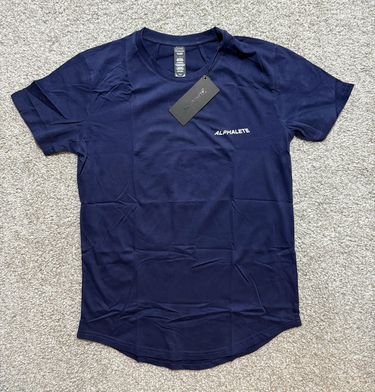 alphalete Activewear mens Reto Tee Rhapsody Collection Oasis Blue Size M
