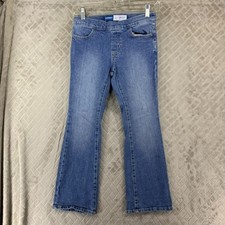 Old Navy Jeans Girl L 10-12 Boot Cut Blue Denim Medium Wash Pull On Adjustable