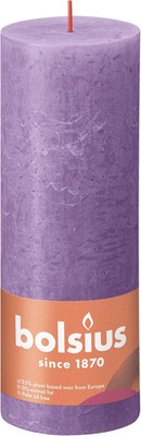 BOLSIUS 4 Pack Vibrant Violet (Purple) Rustikale Pillar Candles - 2.75 X 7.5 Zol