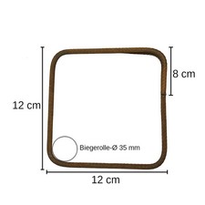 Betonstahl-Bügel Ø 8 mm - 12 x 12 cm, 10 Stück, Baustahl
