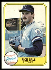 Rich Gale 1981 Fleer #40 Kansas City Royals MLB READ FREE SHIPPING AutographDen