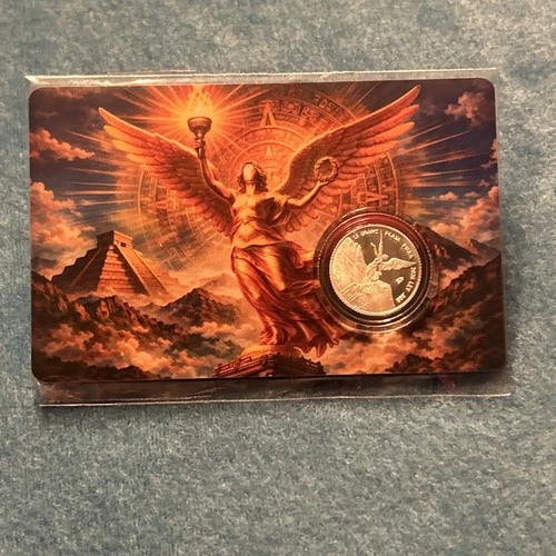 2026 1.5 Gram .999 Silver Proof Mexico Libertad Trib Round In Capsule Assay Card