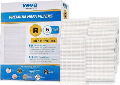 6 Pack HEPA Filters for Honeywell Air Purifier HPA090 HPA100 HPA200 HPA250 HPA30