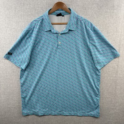 Sunday Swagger Polo Shirt 2XL Blue Sunglasses Beach Short Sleeve Golf Stretch