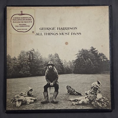 All Things Must Pass George Harrison 1970 3x Vinyl LP STCH 639 Apple No Poster