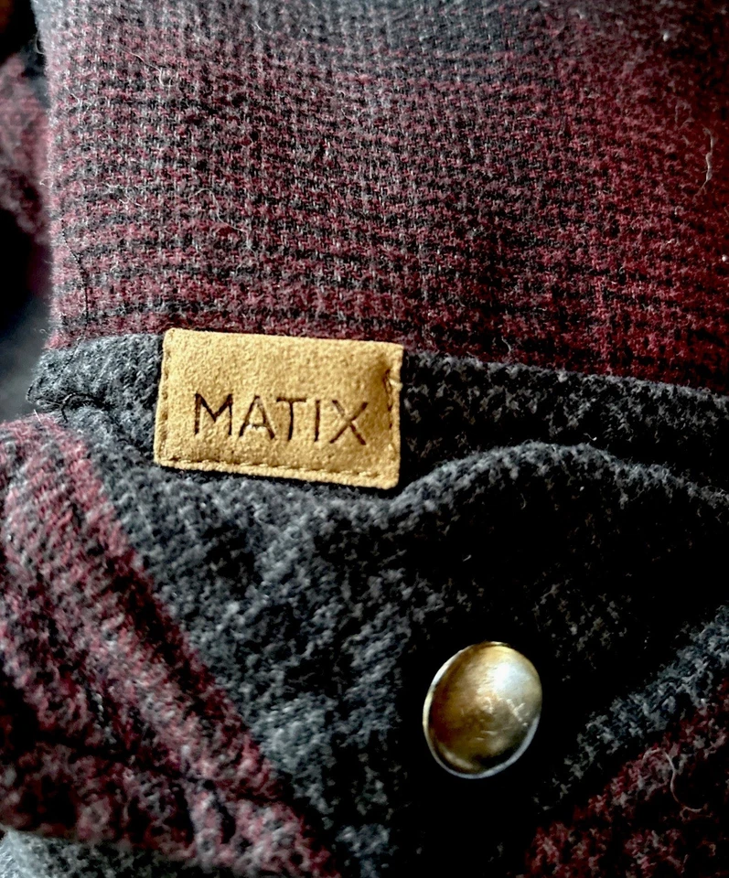 Camisa masculina xadrez marrom tamanho M Sherpa Matix Thread Collective flanela - Imagem 4 de 4