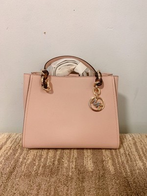 New! Michael Kors Sofia MD NS Tote Leather In Ballet Color With Gold Metal